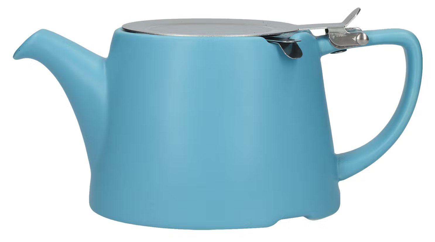London Pottery Ceramic Oval Teapot, Satin Blue, 750ml Kitchequip