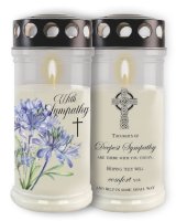 White Candle In Loving Memory 4 Days  (87540)