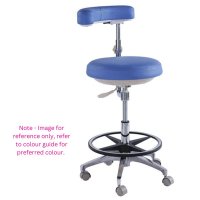 Tronwind Microfibre Leather Nurses Stool Charcoal Grey