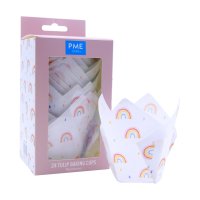 TULIP MUFFIN CASES – RAINBOWS PK/24