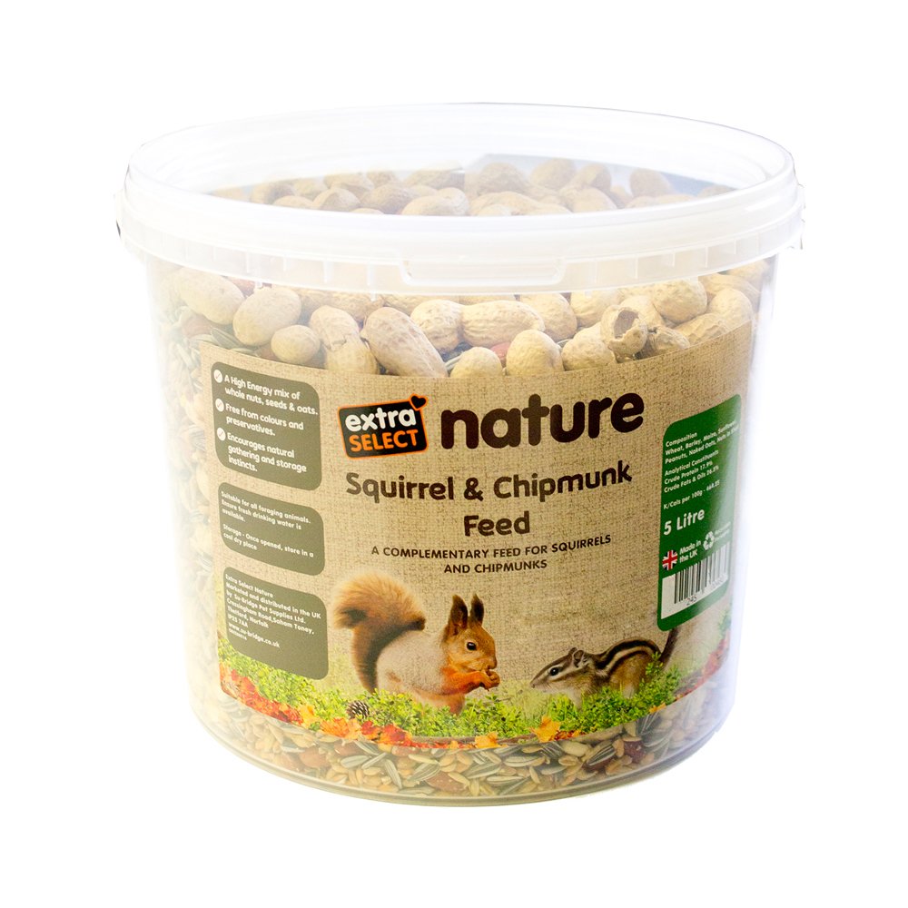 Extra Select Squirrel & Chipmunk Feed In Bucket 5ltr
