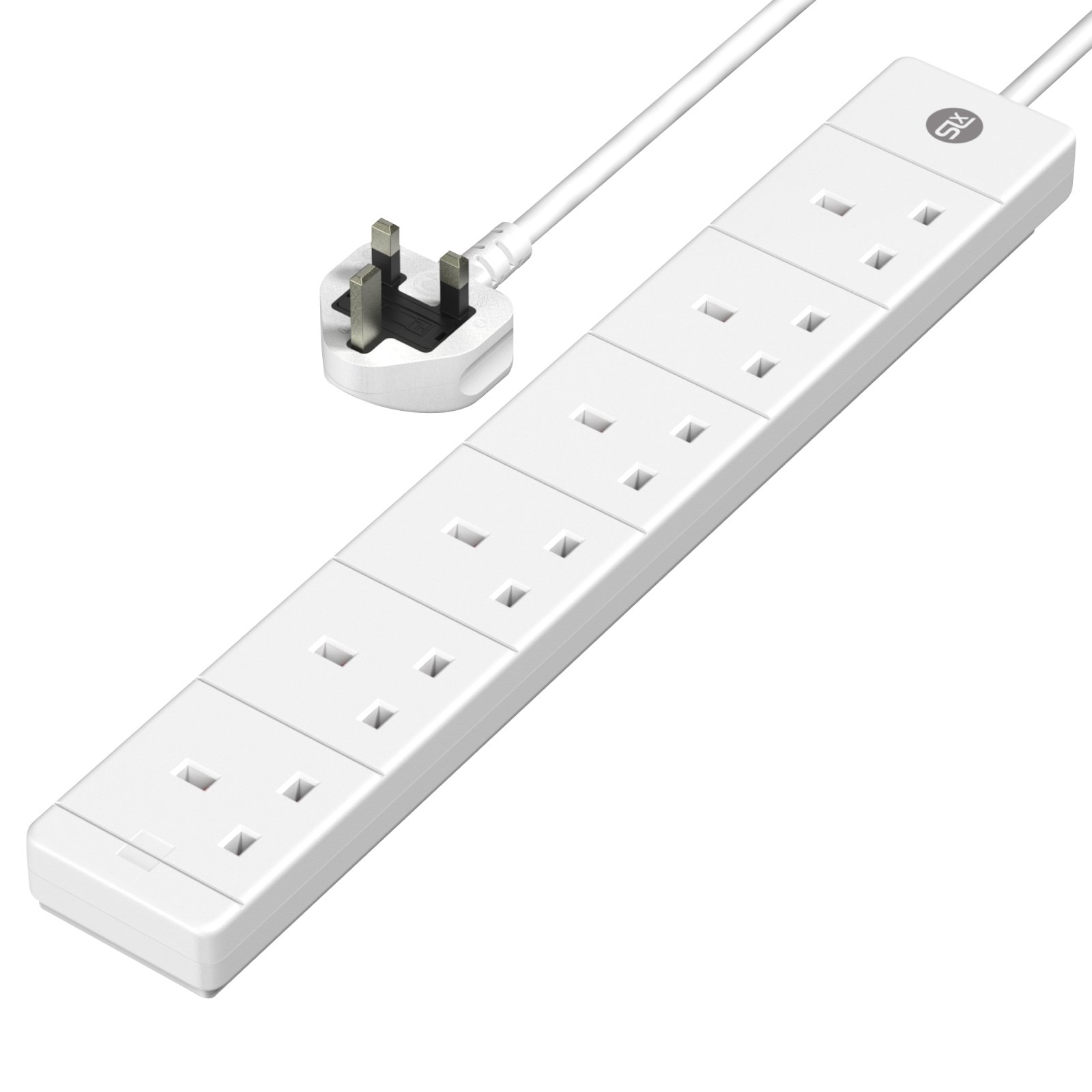 SLx 6-Gang Extension Lead 1 m providing six UK sockets