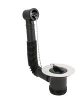 Tucker French 1 1/2" Sink Combi Waste & Overflow Stainless Steel