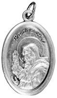 Oxidised Medal Padre Pio   (1560/PIO)