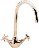 TRE MERCATI IMPERIAL 1100 MONOBLOC SINK MIXER ANTIQUE GOLD