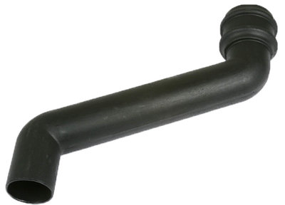68mm Round Offset Downpipe Bend 305mm Cast Iron Effect