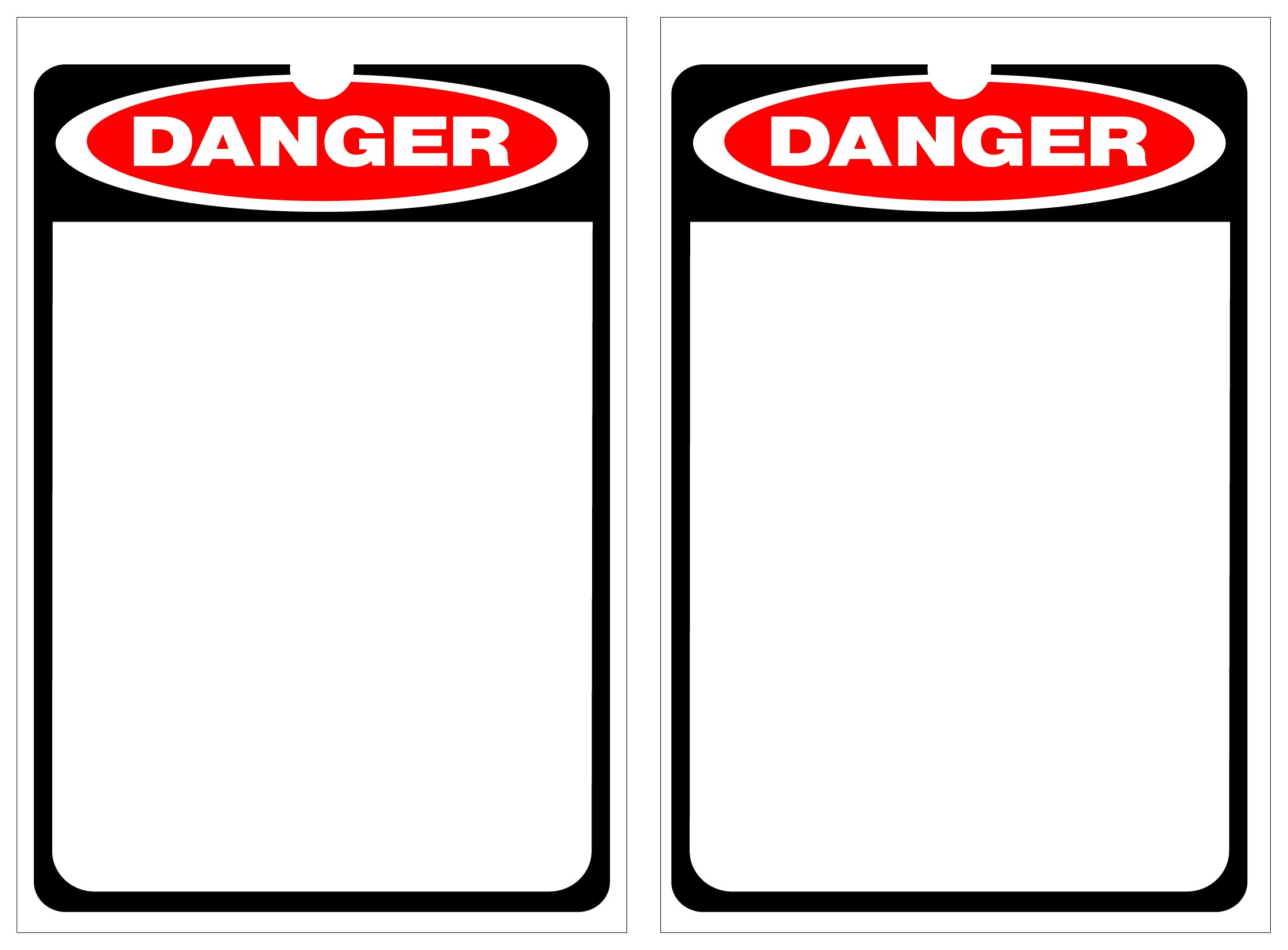 DANGER Blank Tag, Pack 25