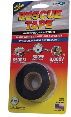 Bond It Rescue Tape Black 2.54cm x 3.6m BDRTBL