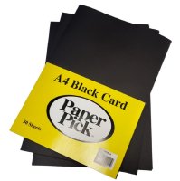 A4 Black Card - 50pk