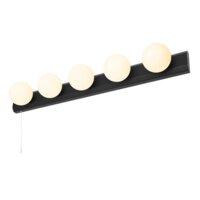 ARA HOLLYWOOD 5 LIGHT WALL LIGHT IN MATT BLACK FINISH