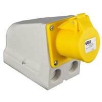 GARO IP44 WALL SOCKET 2 PIN+E 16A 110V DOUBLE ENTRY