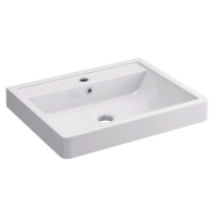 Tucker French Marlowe Square 600mm Countertop Basin One Taphole White
