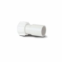 POLYPIPE NS47 WHITE STRAIGHT ADAPTOR 21.5mm WELD