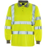 SUPERTOUCH HI VIS LONG SLEEVED BIRD EYE POLO SHIRT