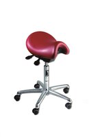 Bambach Standard Leather Saddle Stool Poppy - DMI Dental Supplies Ireland - Next Day Delivery
