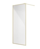 MIRAGE 1200MM BRUSHED GOLD FRAME WITH FLUTED GLASS