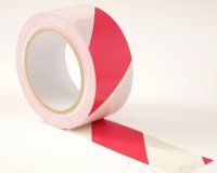 HAZARD WARNING TAPE RED/WHITE 50 MM X 33 MTR