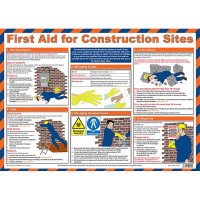 FIRST AID FOR CONSTRUCTION SITE POSTER A2