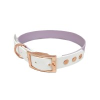 Trinkety Paws City Collection Biothane Dog Collar Lilac/White Large 38-50cm 25mm