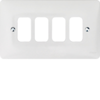 SOLLYSTA 4 GANG GRID PLATE WHITE