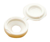 Hafele White Hinged Snap Cap