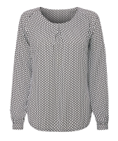 DISLEY CATRIONA LONG SLEEVE ROUND NECK BLOUSE