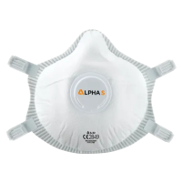 Alpha Solway S-3V FFP3 Valved Face Mask, Each
