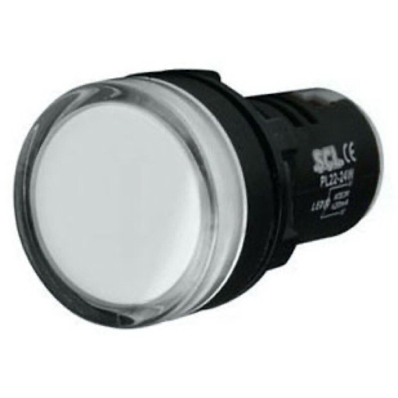 230V White LED Signal Lamp