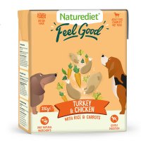 Naturediet Dog Feel Good Turkey & Chicken Tetra Pack 18x390g
