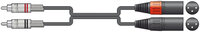 Audio Lead 2 RCA Plugs - 2 XLR Male 1.5mtr