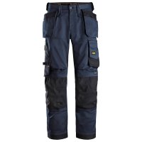 Snickers 6251 Stretch Loose fit Work Trousers, SHORT Length, Navy/Black