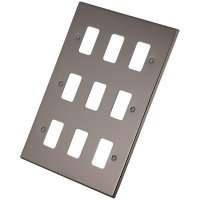 Black Nickel 9 Gang Grid Plate 6070-356