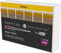 DiaDent Matching Paper Points For VaryFlex VFO One Rotary Reciprocating File System | DiaDent Dia-Pro W Gold Paper Points