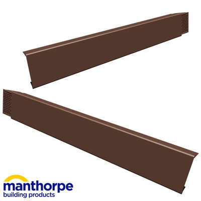 Manthorpe SmartVerge L / H Dark Brown uPVC Linear Dry Verge MANGLVLHBR