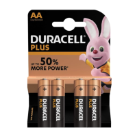 Duracell Plus Battery Alkali AA, LR6/MN 1500, 4/Case