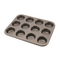 Muffin Tray, 12 Cup Non-Stick Carbon Steel