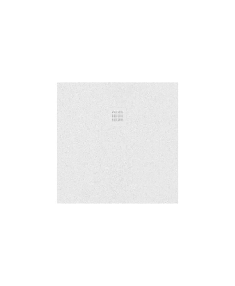 SLATE WHITE 900MM SQUARE SHOWER TRAY & WASTE