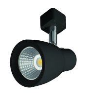 TROY 10W LED track spot, IP20, Black, 4000K