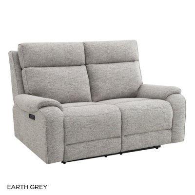 Athenia 2 Seater Electric Recliner - Earth Grey