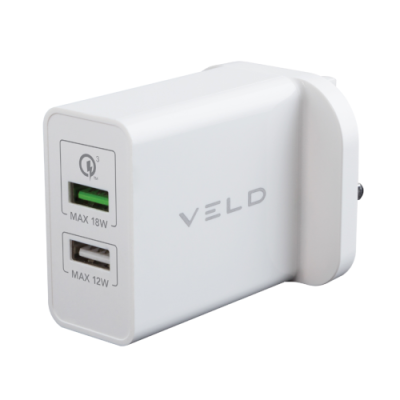 VELD Super-Fast 2 Port Wall Charger