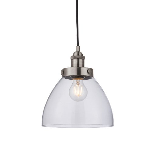 Hansen 1 Light Brushed Silver Pendant, product code 91738