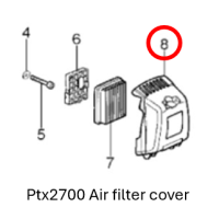 Efco Air Filter Cover: PTX2700 Pruner