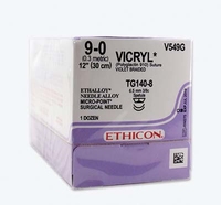 SUTURES COATED VICRYL 4/0 45CM W9386 PK 12