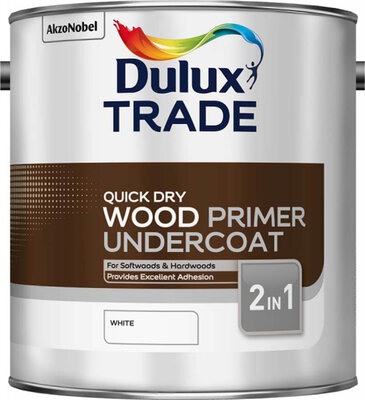 Dulux Trade Quick Dry Wood Primer Undercoat 2.5L Paint 5081949