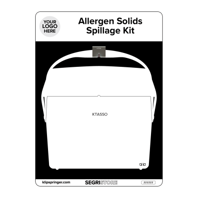 Allergen Spillage Solids Kit Shadow Board, Black