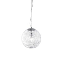 MAPA 40CM PENDANT, CHROME METAL FRAME, CLEAR DIFFUER, DECORATIVE