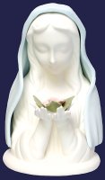 Ceramic Blue Madonna 7 1/2 inch/With Light   (37840)