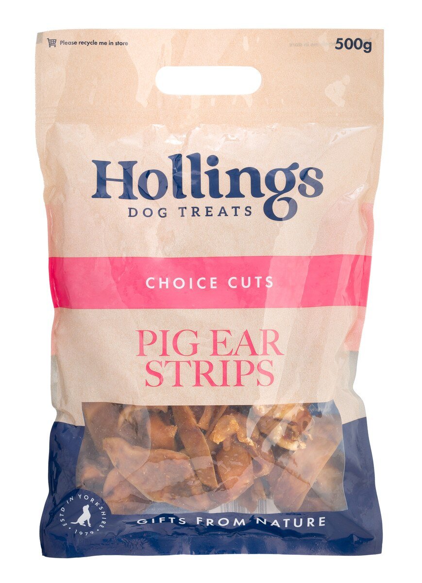 Hollings Pig Ear Strips 6x500g