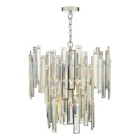 ODILE 6LT 2 TIER PENDANT CHAMPAGNE GOLD CRYSTAL