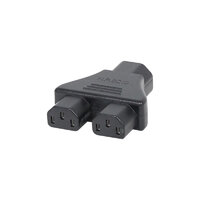 LEDJ Adapter IEC Male - 2 IEC Female 10A